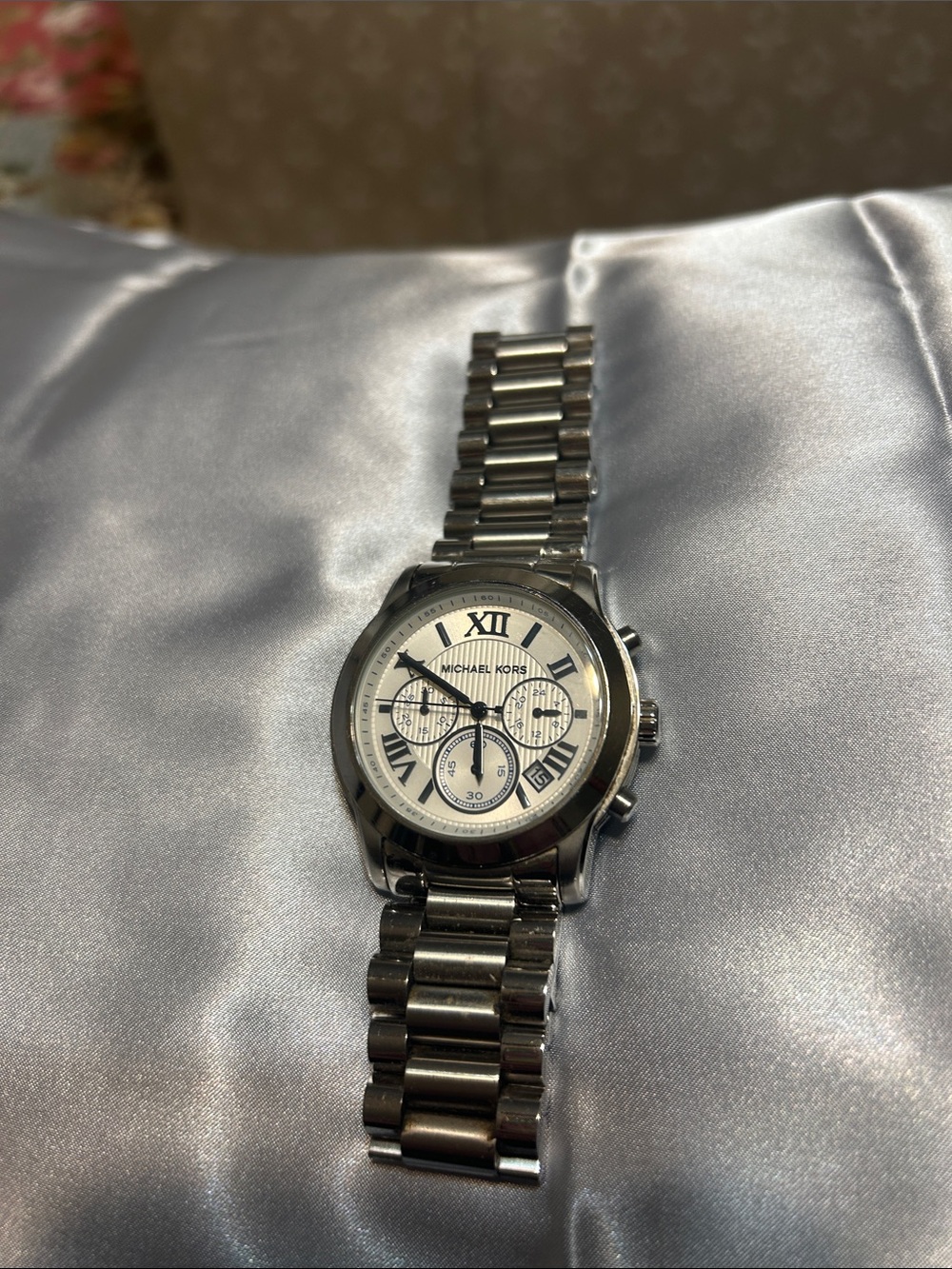 Michael Kors Silver  women’s Chronograph Bracelet Watch